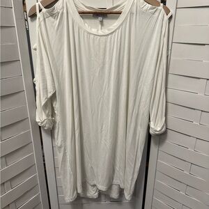 White Birch White Cold Shoulder Top